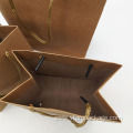 Brown Kraft With Handle Custom Logo Paper Bag